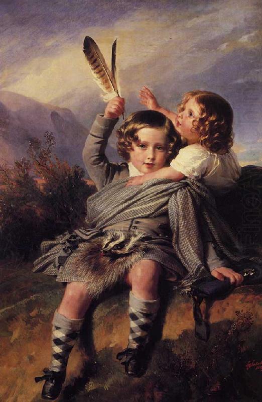 Franz Xaver Winterhalter Prince Alfred and Princess Helena china oil painting image